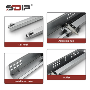 Tự thủy lực 2-lần Kính thiên văn ngăn kéo Runner Slide cho đồ nội thất mở rộng đầy đủ giấu <span class=keywords><strong>undermount</strong></span> Slide nhà bếp ăn uống - Product Image 5