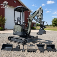 Excavadora Mini FULCORE con Envío Gratuito, Chasis Ajustable con Tren de Rodaje Telescópico Opcional para Obras Pequeñas