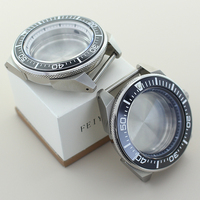 Boîtier de montre en acier inoxydable argenté de qualité supérieure, cristal saphir, adapté au mouvement Seiko NH34 NH35 NH36 NH38