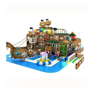 Holz piraten schiff Kinder Soft Play Vergnügung ausrüstung Kinder Große Indoor-Spielplätze