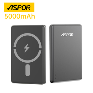 Aspor A381 Power Bank Magnetico Wireless PD20W 5000mAh Mini Portatile <span class=keywords><strong>con</strong></span> <span class=keywords><strong>Batteria</strong></span> ai Polimeri di Litio - Product Image 1