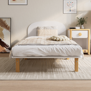 Vendita calda camera da letto mobili in legno per bambini bambini letti europei in faggio per bambini foglia letto singolo per ragazzi e ragazze piccola stanza - Product Image 3