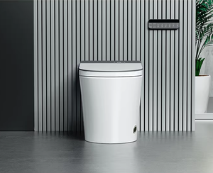 สุขภัณฑ์ชิ้นเดียวแบบตั้งพื้น ดีไซน์หรูหราทันสมัย ระบบ S-trap พร้อมฟังก์ชั่นชำระล้างอัตโนมัติ ฝารองนั่งอัจฉริยะพร้อมระบบทำความร้อน และรีโมทคอนโทรล - Product Image 2