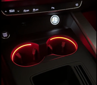 Lampe d'ambiance LED avec gravure laser, commande centrale, 26 lumières RGB 12V, système d'atmosphère automobile Audi A4L 2017-2024