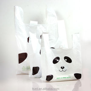 カスタムロゴ使い捨てプラスチックTシャツバッグショッピングプラスチックベストバッグ - Product Image 2