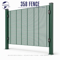 Clôture de sécurité 358 en acier galvanisé thermolaqué, panneau en treillis soudé anti-escalade, robuste toutes saisons, pour parcs de production d'hydrogène