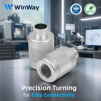 Servicio de Mecanizado CNC de Alta Precisión WinWay, Adaptador Roscado de Aluminio, Venta al Por Mayor Global B2B