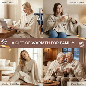 وسادة تدفئة للظهر مبطنة قابلة للإزالة والغسل من الصوف والفرو متعددة المستويات للتدفئة وتخفيف آلام العمود الفقري 5 فولت يو إس بي - Product Image 6