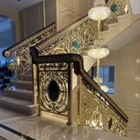 Rampe d'escalier de luxe en acier inoxydable de haute qualité pour escaliers domestiques