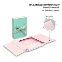 Boîte cadeau de luxe personnalisée en papier couché haut de gamme, rectangulaire, à double porte, pliable, avec couvercle magnétique et impression offset