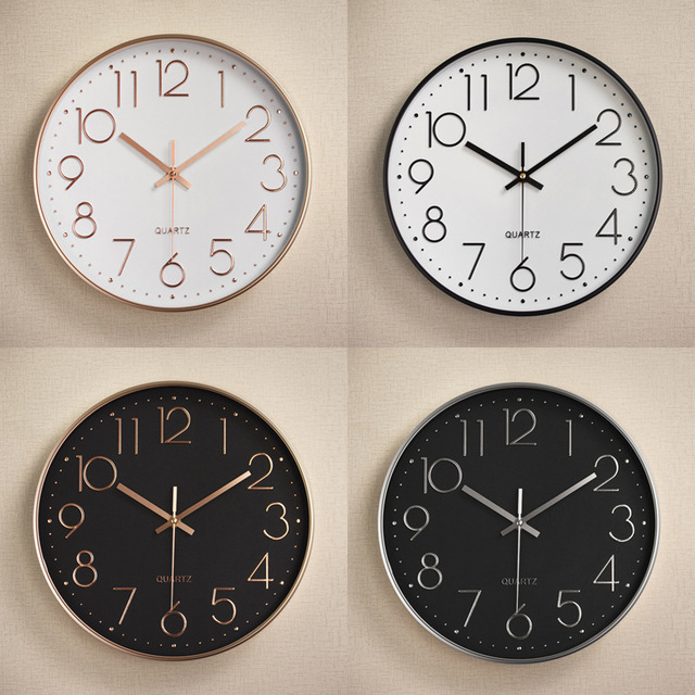 Wall Clock 12 Inch Modern Minimalist Lightweight Silent Quartz Analog Single Face Wholesale OEM for Home Office Hotel Cafe Decor