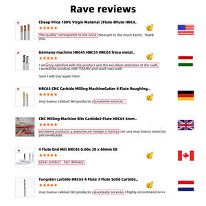 Frese a Testa Sferica con Raggio d'Angolo in Carburo di Tungsteno HRC 45 55 65 a 2/4 Taglienti per Fresatura CNC - Product Image 6