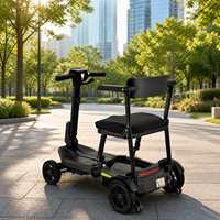 Scooter électrique pliable à 4 roues avec batterie au lithium, design étanche, moteur 250W, capacité de charge de 120 kg, idéal pour le shopping