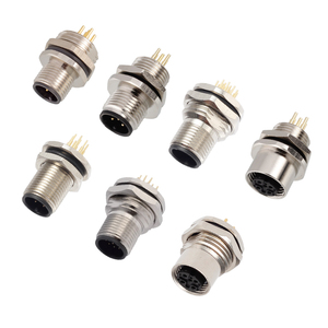 Thông Tư M12 Một Mã Hóa Nữ Bảng Điều Khiển Phía Sau Gắn Kết PCB Loại Chống Thấm IP67 Nối Cho Tín Hiệu <span class=keywords><strong>Ethernet</strong></span> Kết Nối M12 - Product Image 1