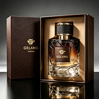 Flacon de parfum personnalisé en vente, flacon de parfum en verre noir dégradé 50 ml, flacons de parfum de luxe avec emballage en boîte