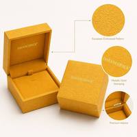 Boîte de rangement pour bijoux et boucles d'oreilles en cuir PU brillant de luxe, matériaux recyclables