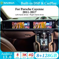 Navihua Nouveauté Autoradio Android à double écran Lecteur multimédia RHD LHD Auto Carplay Moniteur pour Porsche Cayenne 2011-2017