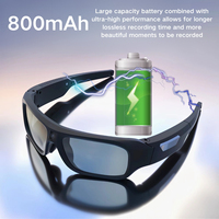 Gafas de Sol Deportivas con Cámara de Acción Integrada, Grabación de Video 4K Ultra HD CMOS, Gran Angular de 90°, Portátiles, Mini, para Motocicleta
