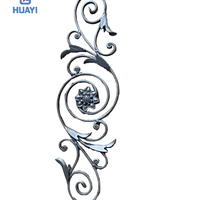 Postes de hierro forjado, herrajes decorativos de hierro fundido, poste de valla, escultura floral de lujo decorativa estilo granja de primera calidad