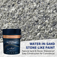 Peinture à effet pierre naturelle sable dans l'eau, résistante aux intempéries, imperméable, pour revêtement mural extérieur commercial