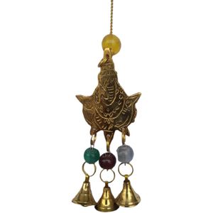 Tentures murales perlées multicolores faites à la main cloche en laiton Ganesha pour la décoration de la maison chaîne suspendue de porte pour la maison à des fins de cadeaux - Product Image 3