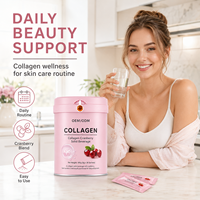 Suplemen Diet Bubuk Kecantikan Kolagen Cranberry 180g untuk Dewasa & Ibu Hamil