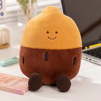 Porte-clés en peluche personnalisé, motif dessin animé mignon kawaii, en forme de dessert (tarte aux œufs, melon), pendentif mini jouet moelleux, breloque pour sac