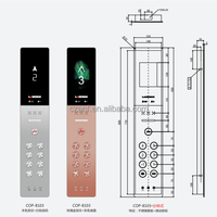 Panneau de commande d'ascenseur pour villa moderne (COP/LOP) avec structure en acier, garantie de 2 ans, marque OEM