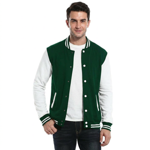 แจ็คเก็ตผู้ชายสั่งทำโลโก้ขายส่ง แจ็คเก็ตเบสบอลลำลอง เสื้อโค้ท Letterman แจ็คเก็ตพัฟเฟอร์ผ้าฝ้ายแบบยูนิเซ็กซ์ - Product Image 1