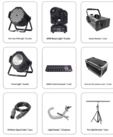 Kit d'éclairage de scène LED personnalisable avec contrôleur DMX, support et câbles, conçu pour les petites, moyennes et grandes salles de spectacle