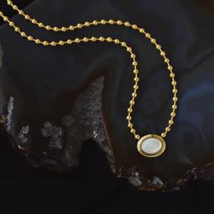 Collares de Plata y Oro PVD Antideslustre de Moda, Joyería Fina de Acero Inoxidable 316L, Collar de Concha Natural para Mujer - Product Image 2