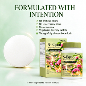 Tabletas de Apoyo para la Menopausia S-Equol Red Clover de Marca Privada, Mezcla Herbal Vegana Sin OMG para el Equilibrio Hormonal Diario y el Bienestar de la Mujer - Product Image 5