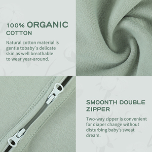 Bébé sacs de couchage bio hiver été portable couverture chaud doux Interlock personnalisé 0.5-2.5 <span class=keywords><strong>Tog</strong></span> sommeil sac mousseline sac de couchage - Product Image 3