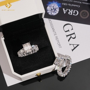 925 Sterling <strong>Silver</strong> Hip Hop Jewelry Fine Jewelry <strong>Emerald</strong> Cut 5ct Vvs Diamond Moissanite Custom Iced Out <strong>Ring</strong> - Product Image 3