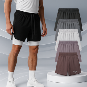 Pantalones Cortos Deportivos Personalizados para Hombre, 100% Algodón, con Cordón Ajustable, Diseño Transpirable para Gimnasio, Correr al Aire Libre, Bolsillos Ecológicos - Product Image 1