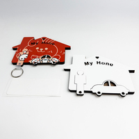 Porte-clés en MDF vierge pour sublimation, créatif, pour la décoration de banquet de 100 jours pour bébé et la gestion des relations client