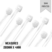 Crochet en nylon 66 attaches de fil robustes 200mm en plastique autobloquant Nylon câble fermeture éclair pour boucle de câble noir blanc sac alimenté à la main
