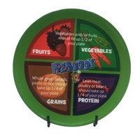 100% assiettes en plastique mélamine impression personnalisée vaisselle ronde pour Camping et équilibrage Type de plat de plat de régime