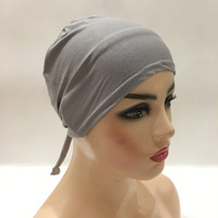 Bufanda árabe de alta calidad para mujer musulmana, gorro Hijab interno suave de Color sólido con lazo elástico, turbante deportivo instantáneo