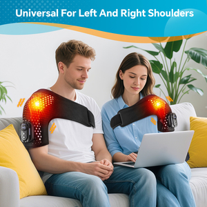 Nieuwste verwarmings- en vibratie-schoudermassagegordel 2025 met afstandsbediening, 5000mAh lithium-ion batterij, type-C oplaadbaar - Product Image 2