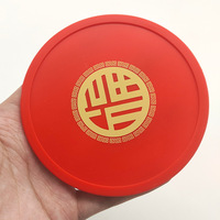 Sous-verres et sets de table en silicone personnalisés fabriqués en usine, résistants à la chaleur, forme ronde, design moderne et minimaliste, impression personnalisée disponible