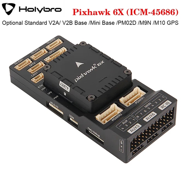 Holybro Pixhawk 6X Autopilot H753 Flight Controller With Standard V2A/ V2B Base /Mini /PM02D /M9N /M10 GPS for RC FPV Drone
