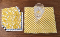 Napperons en coton personnalisés, fins, lavables, écologiques, imprimés à la main au bloc indien, en sergé élite, pour usage domestique