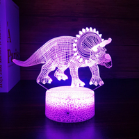 Lampe de nuit holographique 3D personnalisable à succès, éclairage extérieur avec base en ABS et impression de logo pour la maison et le jardin