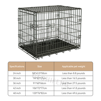 Accessoires pour animaux de compagnie, cage pliable en fil de fer pour chiens et chats, 24/30/36/42/48 pouces