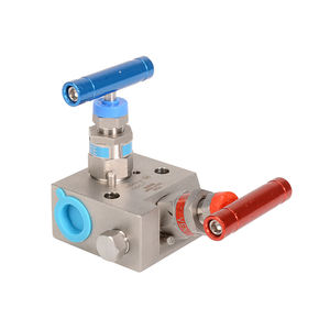 2-клапанные коллекторы из нержавеющей стали для воды, включая ручной блок и спускной клапан - Product Image 3