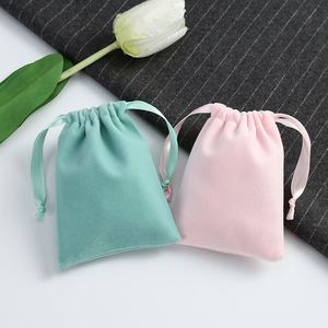 Wholesale Velvet Drawstring Pouch <b>Small</b> Necklace Jewelry Soft Christmas Suede <b>Gift</b> <b>Bags</b> Wholesale - Product Image 4