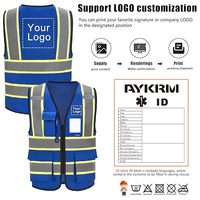 Avec Logo Custom Led Work Engineer Vêtements de sécurité réfléchissants Veste Construction industrielle Gilet de sécurité en maille haute visibilité