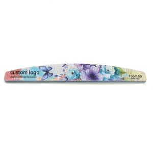 Lima de Uñas Profesional EMERY de Alta Calidad 150/150, Diseño de Media Luna, Doble Cara, con Logotipo Personalizado, Tiras para Pulir Uñas - Product Image 5