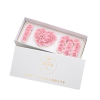 Cadeau de mariage de luxe pour la fête des mères, boîte à fleurs en papier cartonné rectangulaire pliée avec inscription « Je t'aime », boîte à fleurs pour maman pour la Saint-Valentin